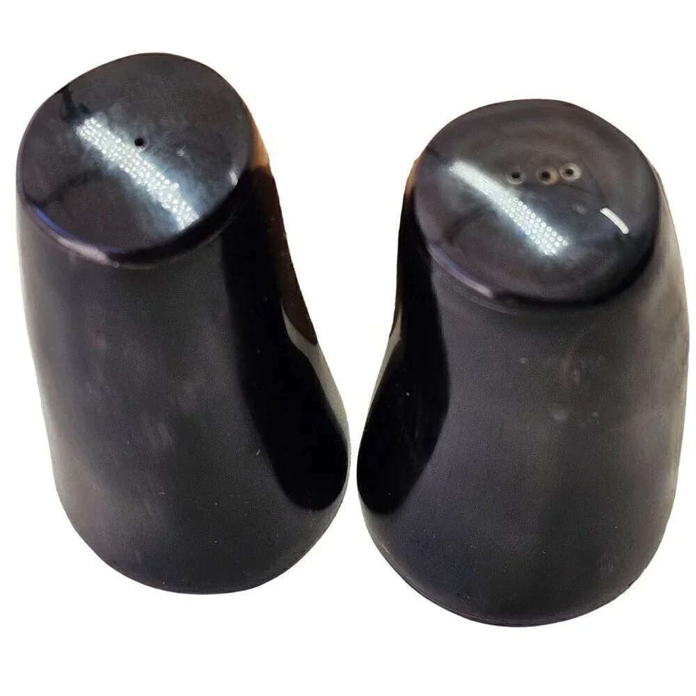 West Elm Buffalo Horn Salt & Pepper Shakers Handmade Natural Horn NIB